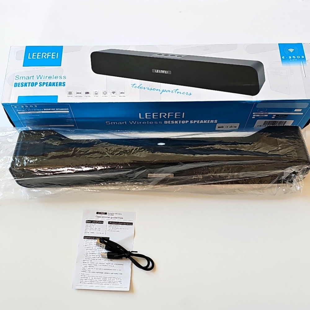 Smart Wireless E-91D Bluetooth Speaker Computer TV Desktop Long Strip Multimedia